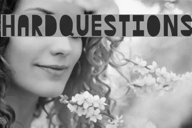 HardQuestions Font examples