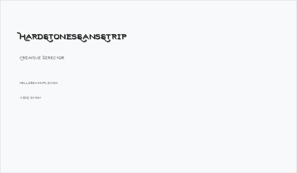 HardStonesSansStrip Business Card