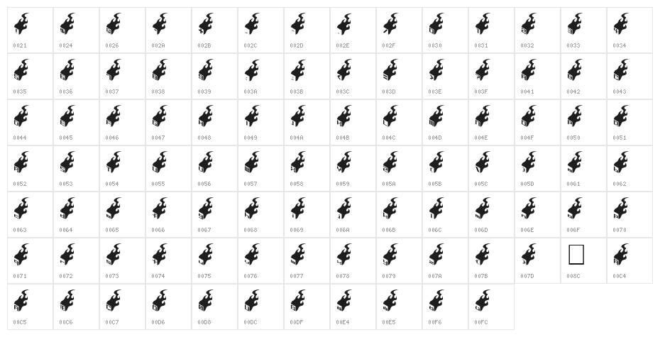 Hardboiled Character Map