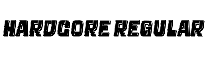 Hardcore Regular  font caratteri gratis