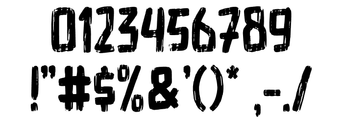 Hardcore Font OTHER CHARS