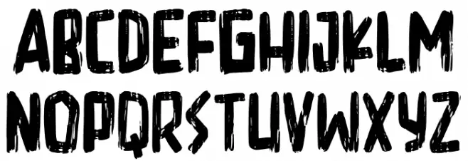 Hardcore Font LOWERCASE