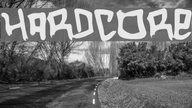 Hardcore Font examples