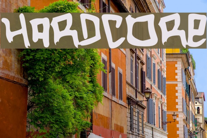 Hardcore Шрифта examples