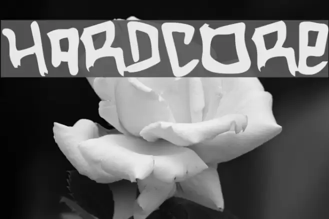 Hardcore Font examples