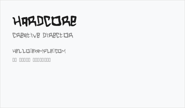 Hardcore Business Card