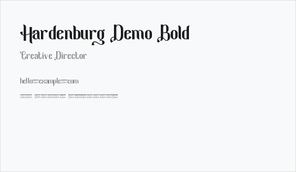 Hardenburg Demo Bold Business Card