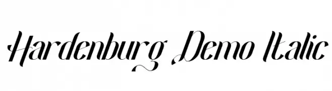 Hardenburg Demo Italic  フリーフォントのダウンロード