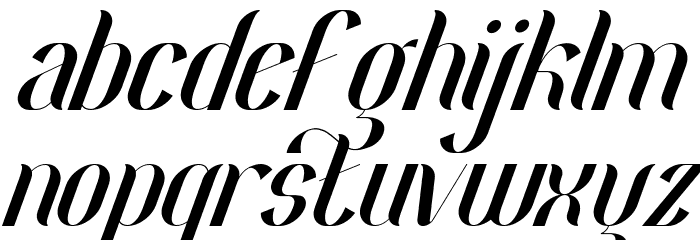 Hardenburg Demo Italic Font LOWERCASE