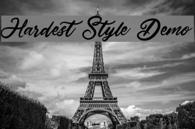 Hardest Style Demo Font examples