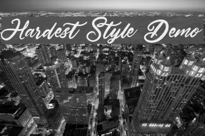 Hardest Style Demo Font examples