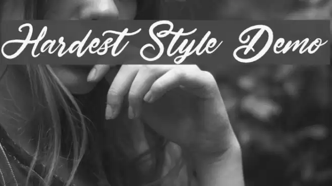 Hardest Style Demo Font examples