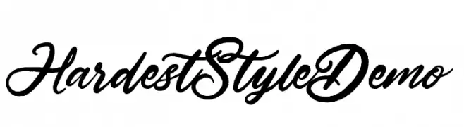 HardestStyleDemo  フリーフォントのダウンロード