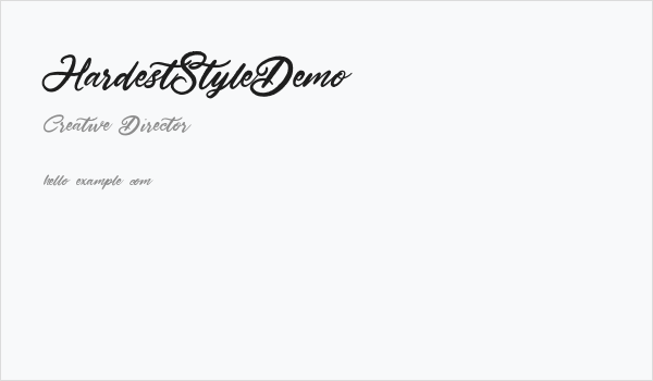 HardestStyleDemo Business Card