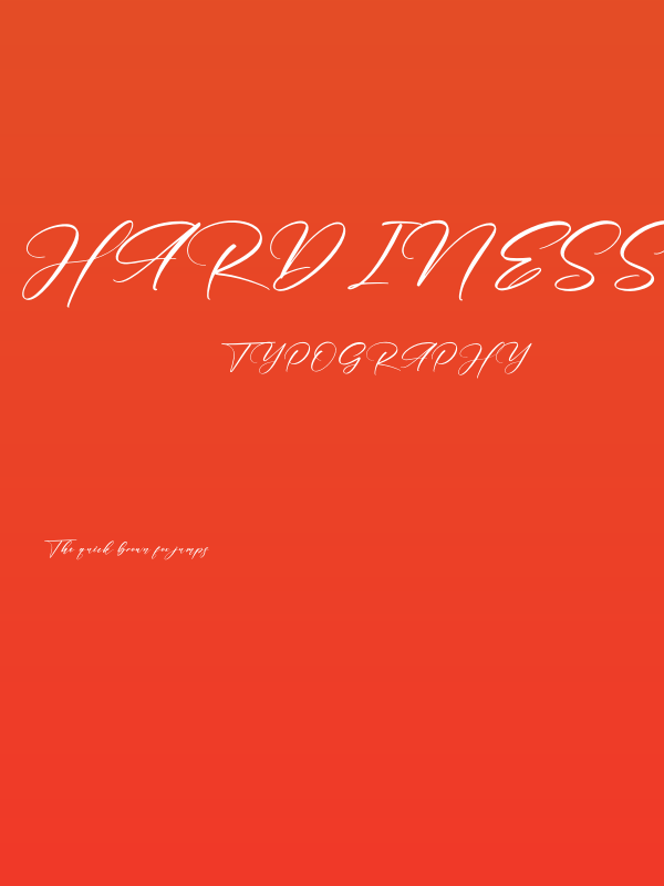 Hardiness Fonte Poster