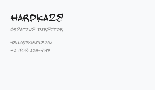 Hardkaze Business Card