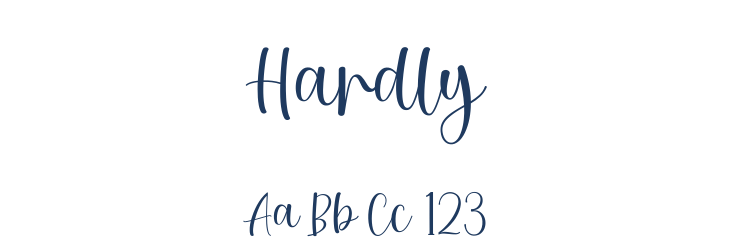 Hardly Font Preview