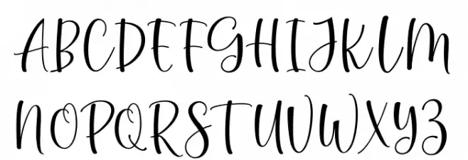 Hardly Font UPPERCASE