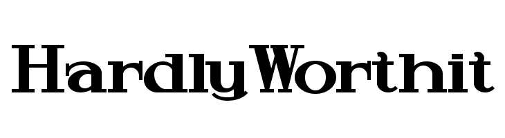 HardlyWorthit  لخطوط تنزيل