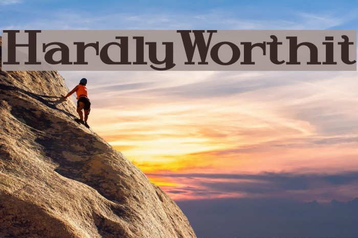 HardlyWorthit Caratteri examples