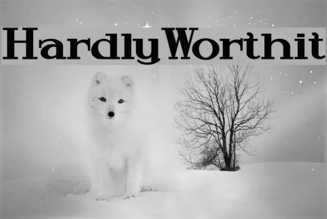 HardlyWorthit Caratteri examples