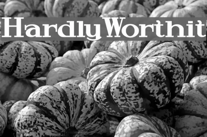 HardlyWorthit Caratteri examples