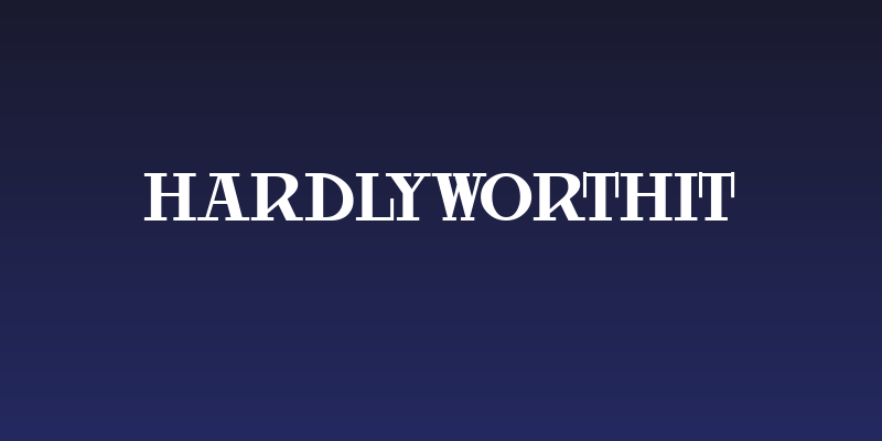 HardlyWorthit Social Header