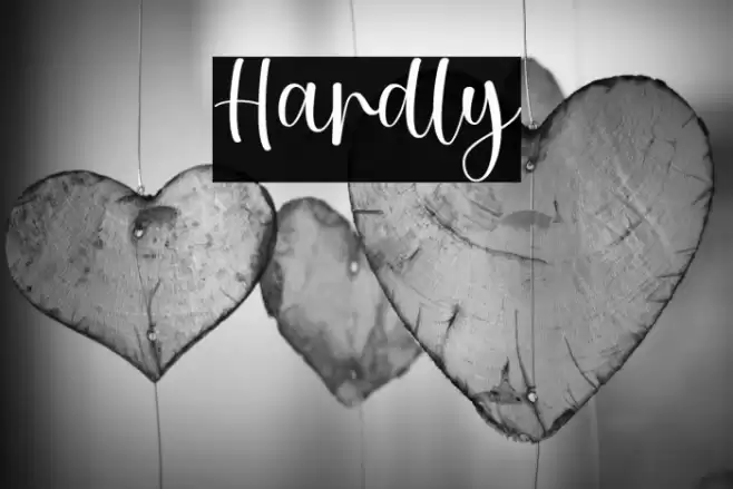 Hardly Font examples