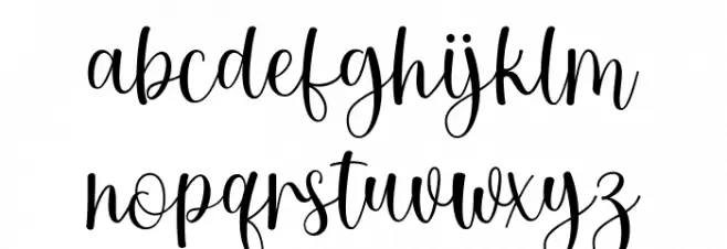 Hardly Font LOWERCASE