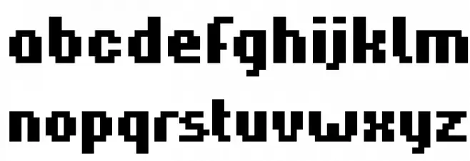 Hardpixel फ़ॉन्ट लोअरकेस