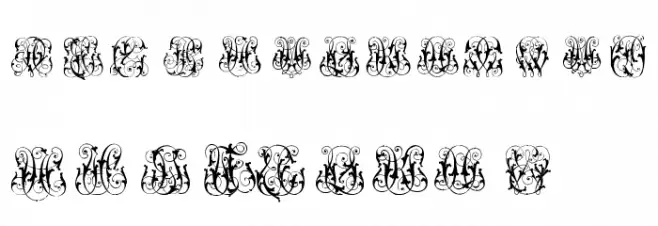HardtoReadMonograms Polices MAJUSCULES