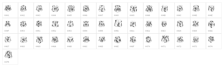 HardtoReadMonogramsTwo Character Map