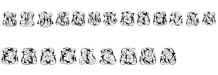 HardtoReadMonograms Font LOWERCASE