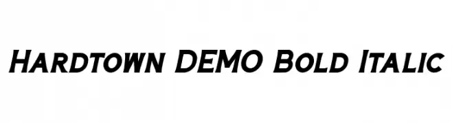 Hardtown DEMO Bold Italic  les polices de caractères gratuit tlcharger