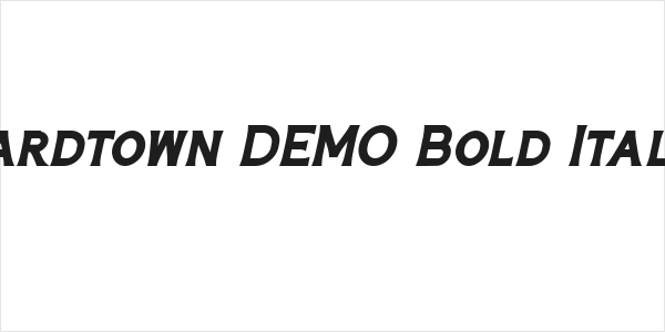 Hardtown DEMO Bold Italic Logo