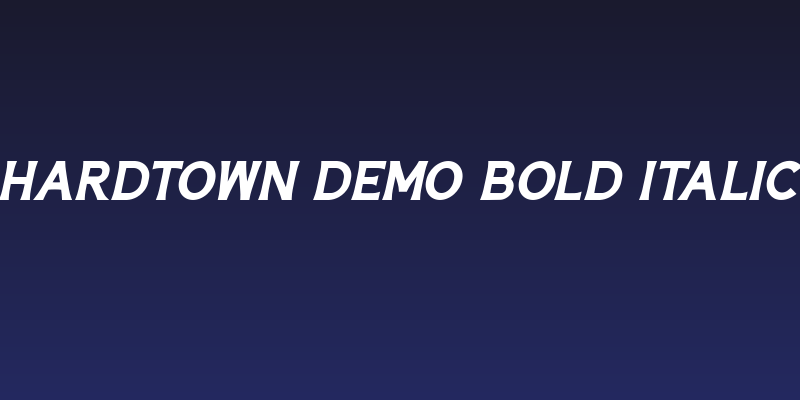 Hardtown DEMO Bold Italic Social Header