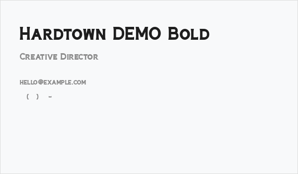 Hardtown DEMO Bold Business Card