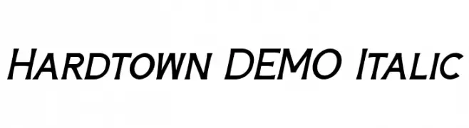 Hardtown DEMO Italic  les polices de caractères gratuit tlcharger