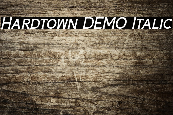 Hardtown DEMO Italic Example 3