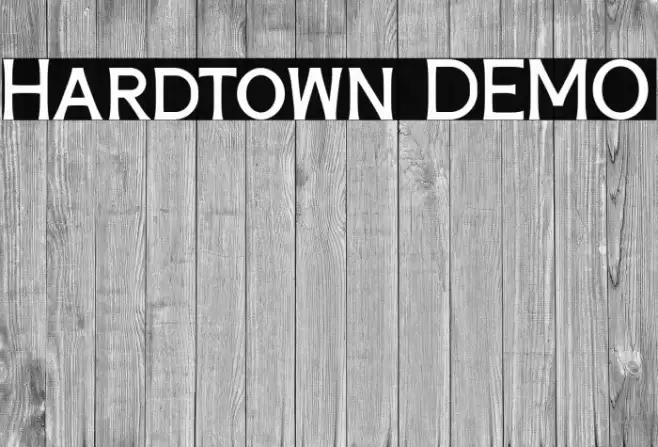 Hardtown DEMO Font examples