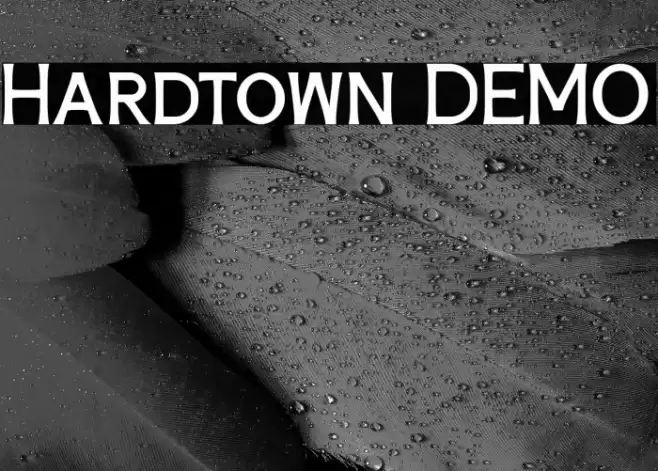 Hardtown DEMO Font examples