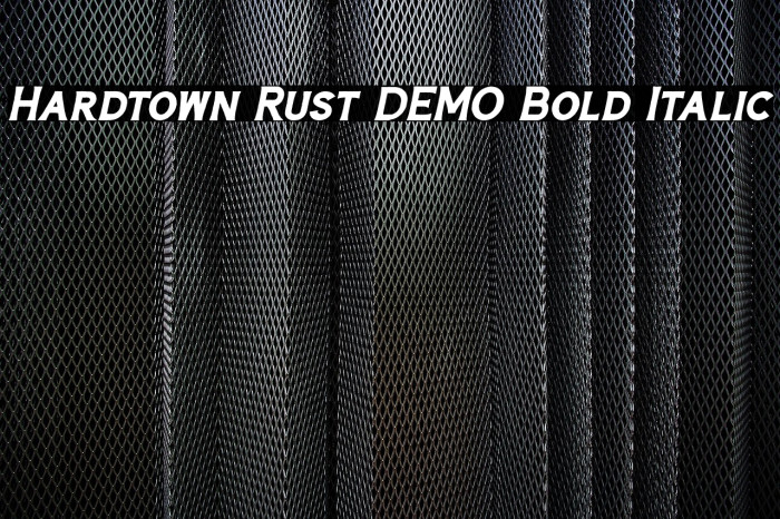 Hardtown Rust DEMO Bold Italic Example 1