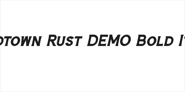 Hardtown Rust DEMO Bold Italic Logo