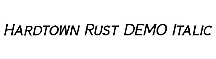 Hardtown Rust DEMO Italic  font caratteri gratis
