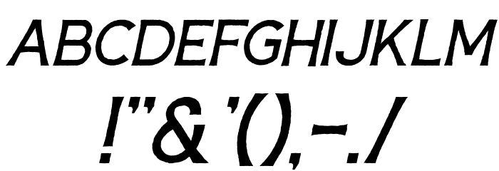 Hardtown Rust DEMO Italic Font OTHER CHARS