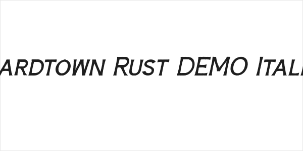 Hardtown Rust DEMO Italic Logo