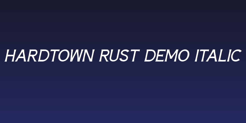 Hardtown Rust DEMO Italic Social Header