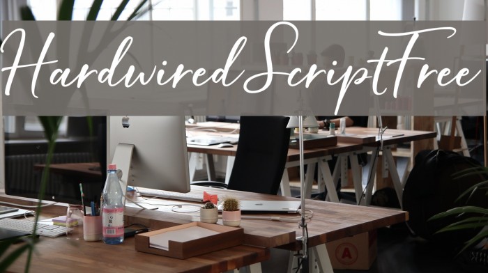 HardwiredScriptFree Font examples