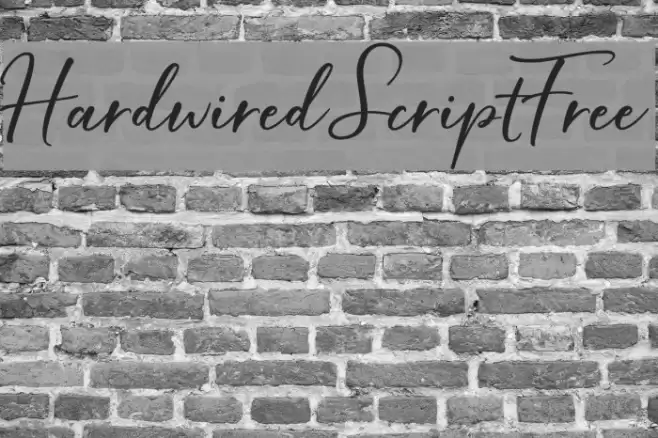 HardwiredScriptFree Font examples