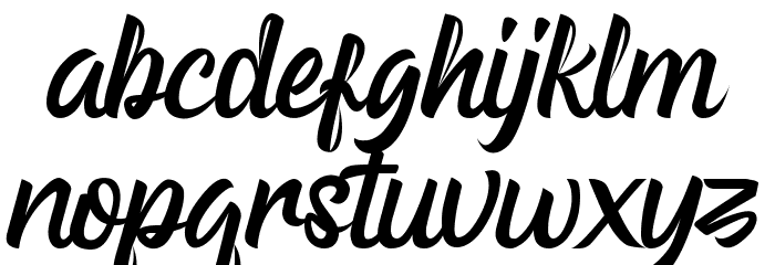 Hardwork Free Font LOWERCASE